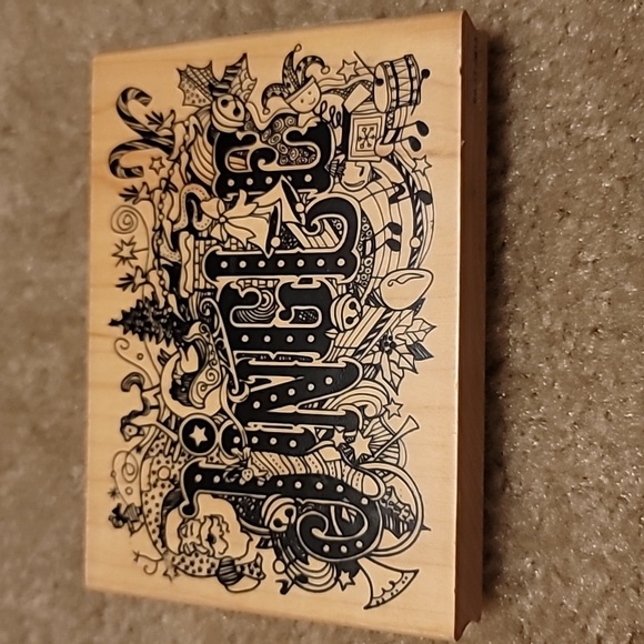Source Unknown Other - Rubber Christmas Stamp "Jingle"